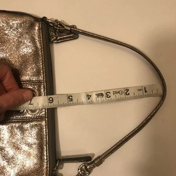 Coach silver metallic mini bag wristlet - Picture 4 of 7